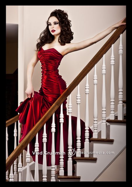 Lady in red